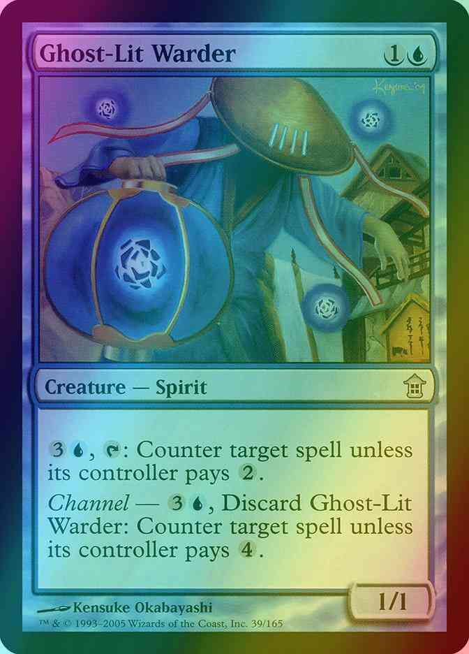 Ghost-Lit Warder [39] [Saviors of Kamigawa] [Foil]