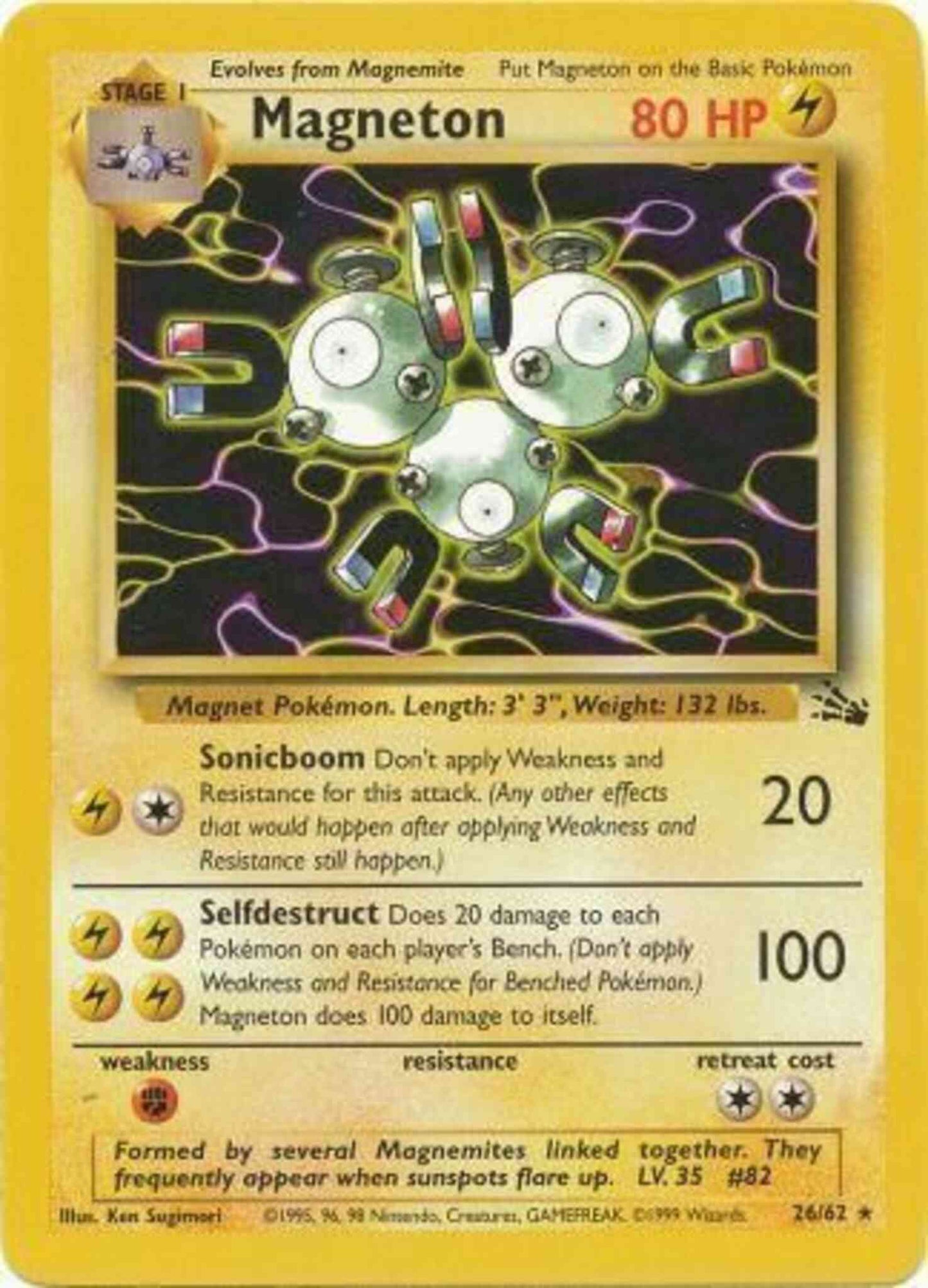 Magneton - 26/62 - Rare - Unlimited [base3U-26] [Non-Holo]