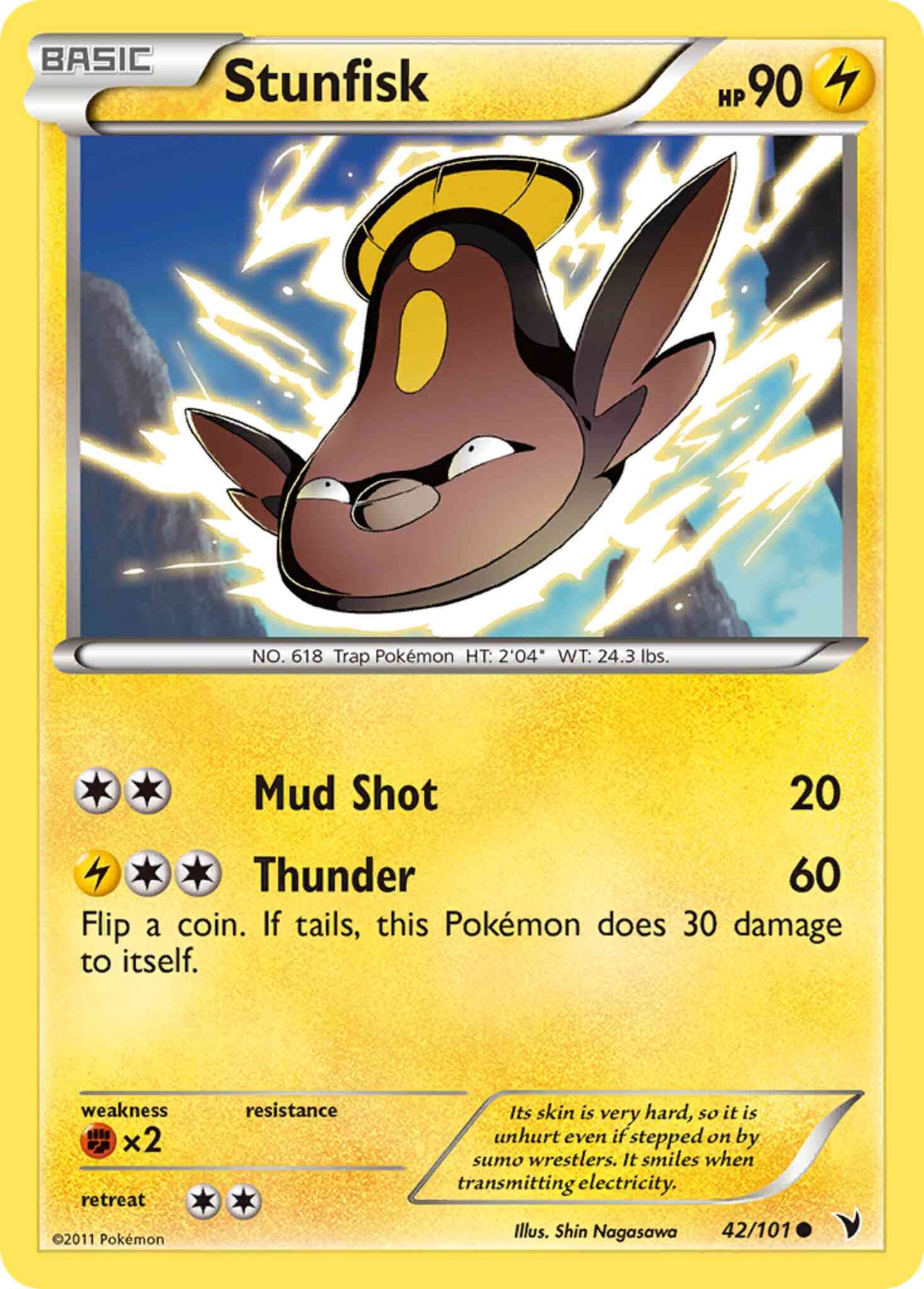 Stunfisk - 42/101 - Common [bw3-42] [Non-Holo]