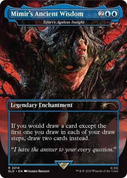 Mimir's Ancient Wisdom - Teferi's Ageless Insight // Mimir's Ancient Wisdom - Teferi's Ageless Insight [2214] [Borderless] [God of War: Norse] [Secret Lair Drop] [Non-Foil]