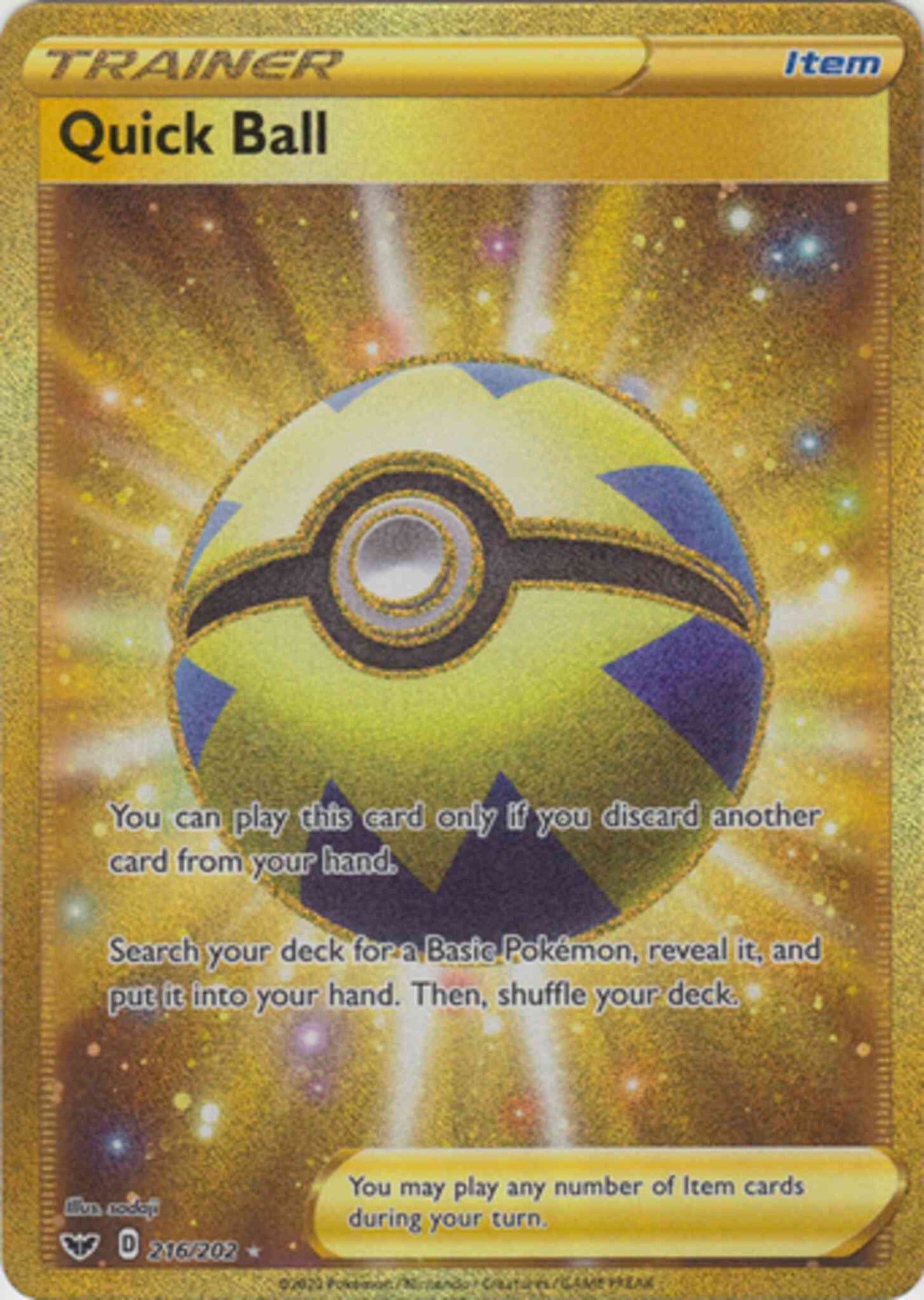 Quick Ball - 216/202 - Rare Secret [swsh1-216] [Secret]