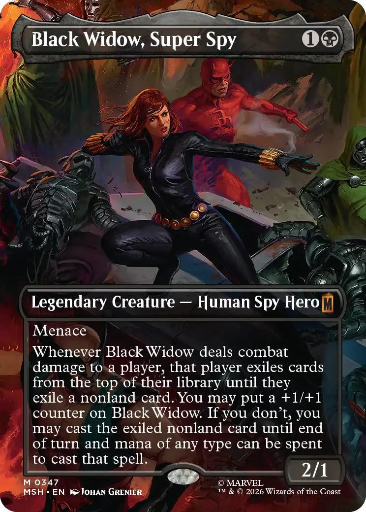 Black Widow, Super Spy [347] [Borderless] [Scene] [Marvel Super Heroes] [Non-Foil]