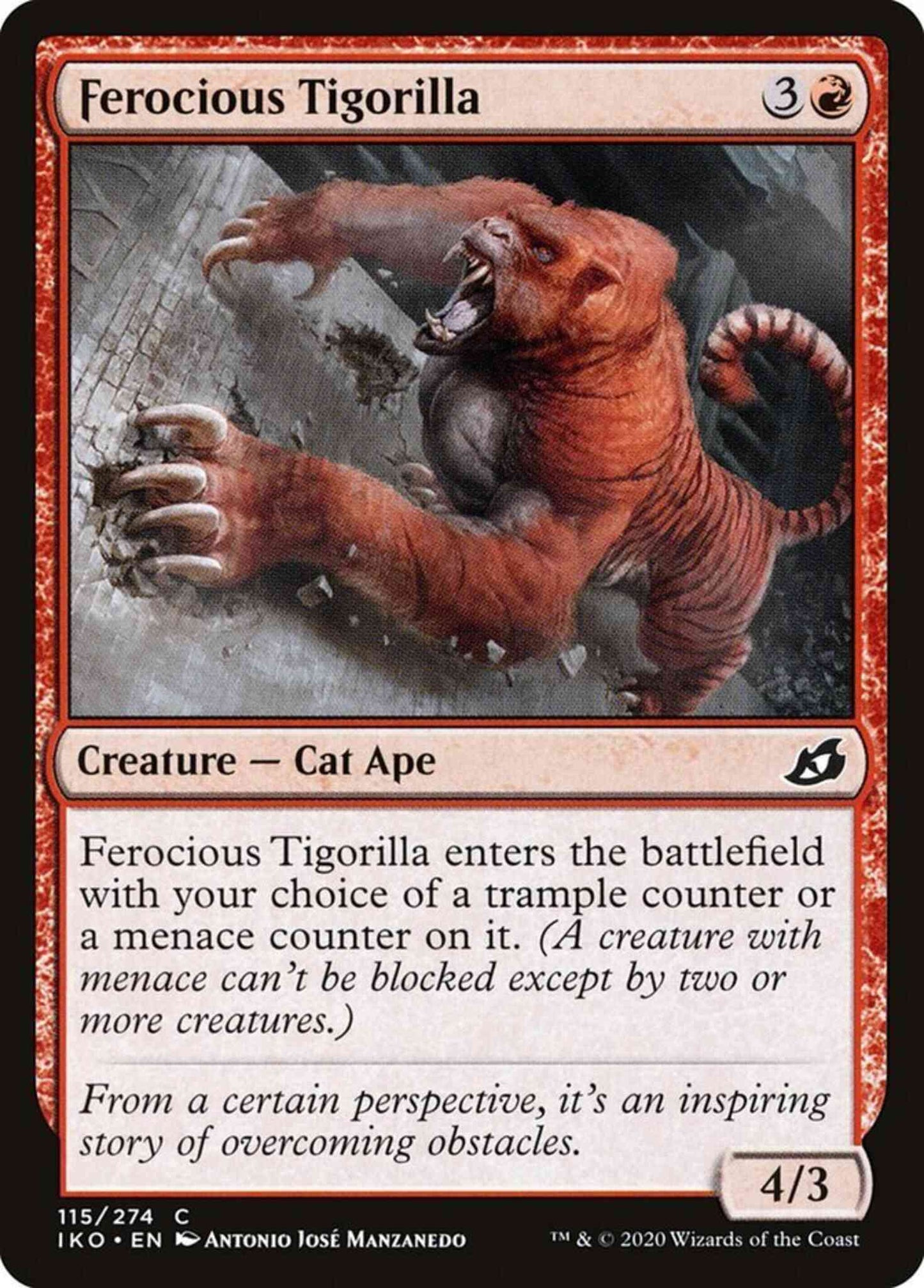 Ferocious Tigorilla [115] [Ikoria: Lair of Behemoths] [Non-Foil]