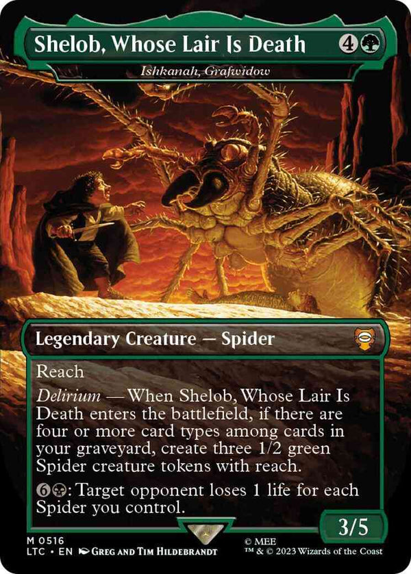 Shelob, Whose Lair Is Death - Ishkanah, Grafwidow [516] [Borderless] [The Lord of the Rings: Tales of Middle-earth: Commander] [Non-Foil]