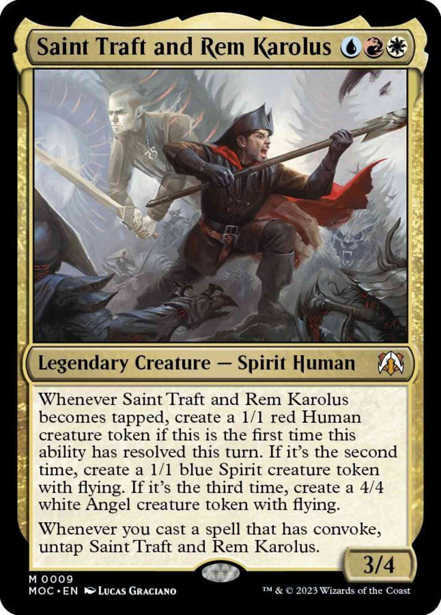 Saint Traft and Rem Karolus [9] [March of the Machine: Commander] [Non-Foil]