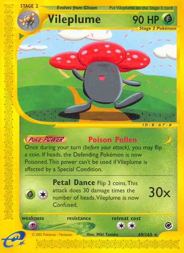 Vileplume - 69/165 - Rare [ecard1-69] [Reverse Holo]