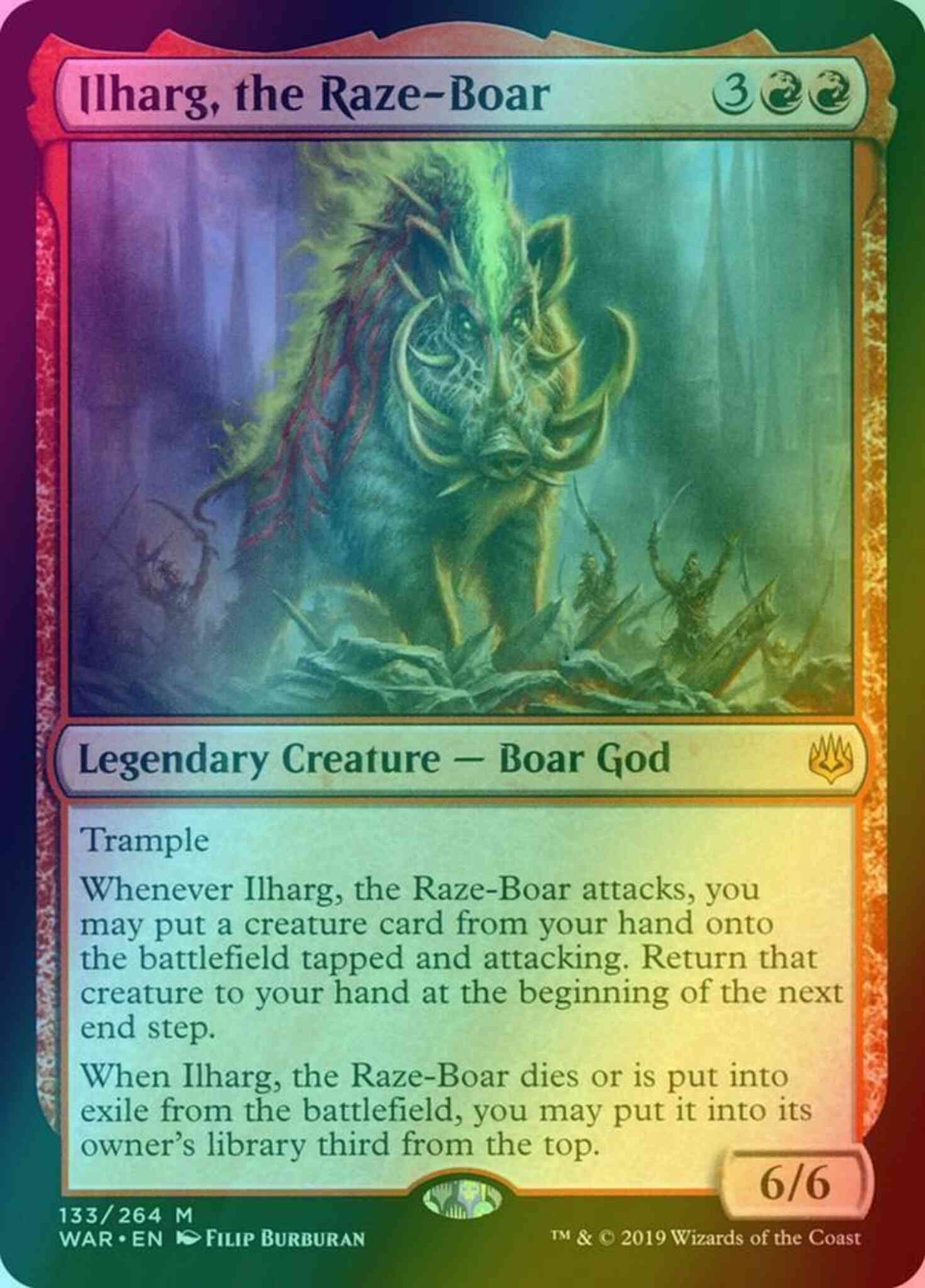 Ilharg, the Raze-Boar [133] [War of the Spark] [Foil]