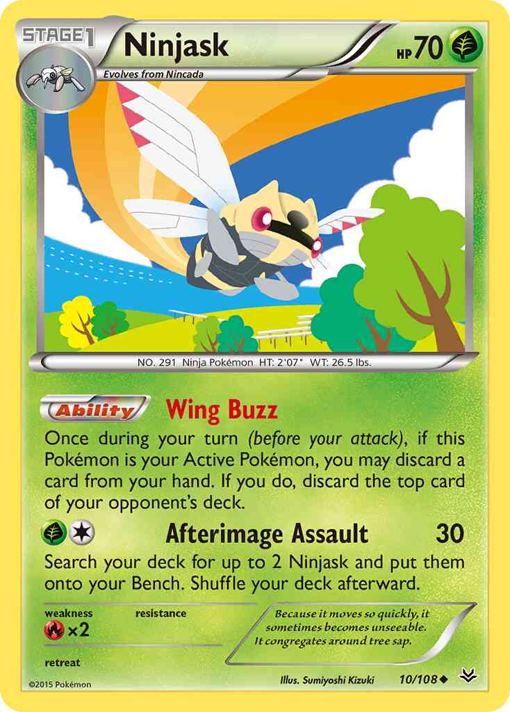 Ninjask - 10/108 - Uncommon [xy6-10] [Non-Holo]