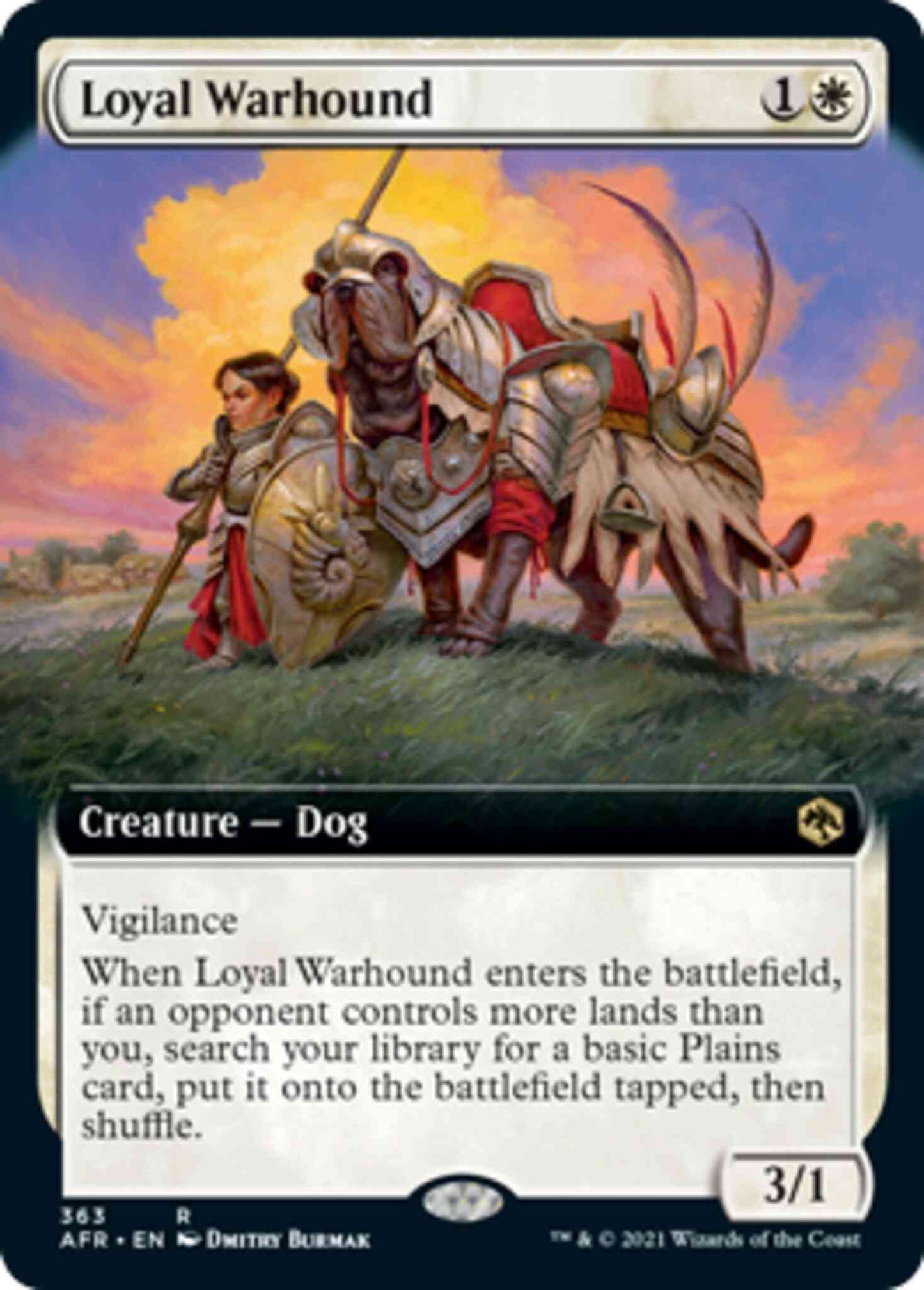Loyal Warhound [363] [Extended Art] [Adventures In The Forgotten Realms] [Non-Foil]