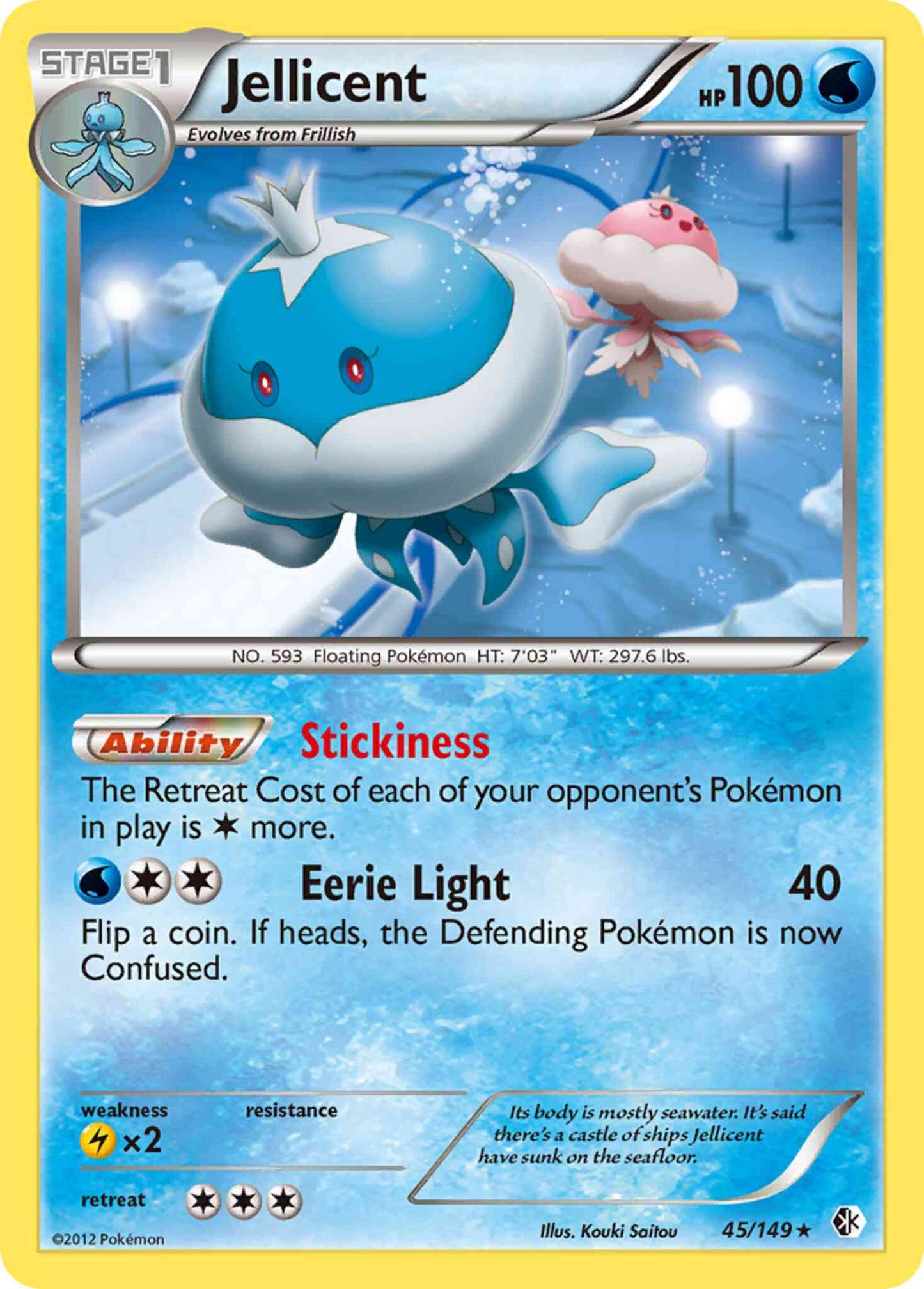 Jellicent - 45/149 - Rare [bw7-45] [Reverse Holo]
