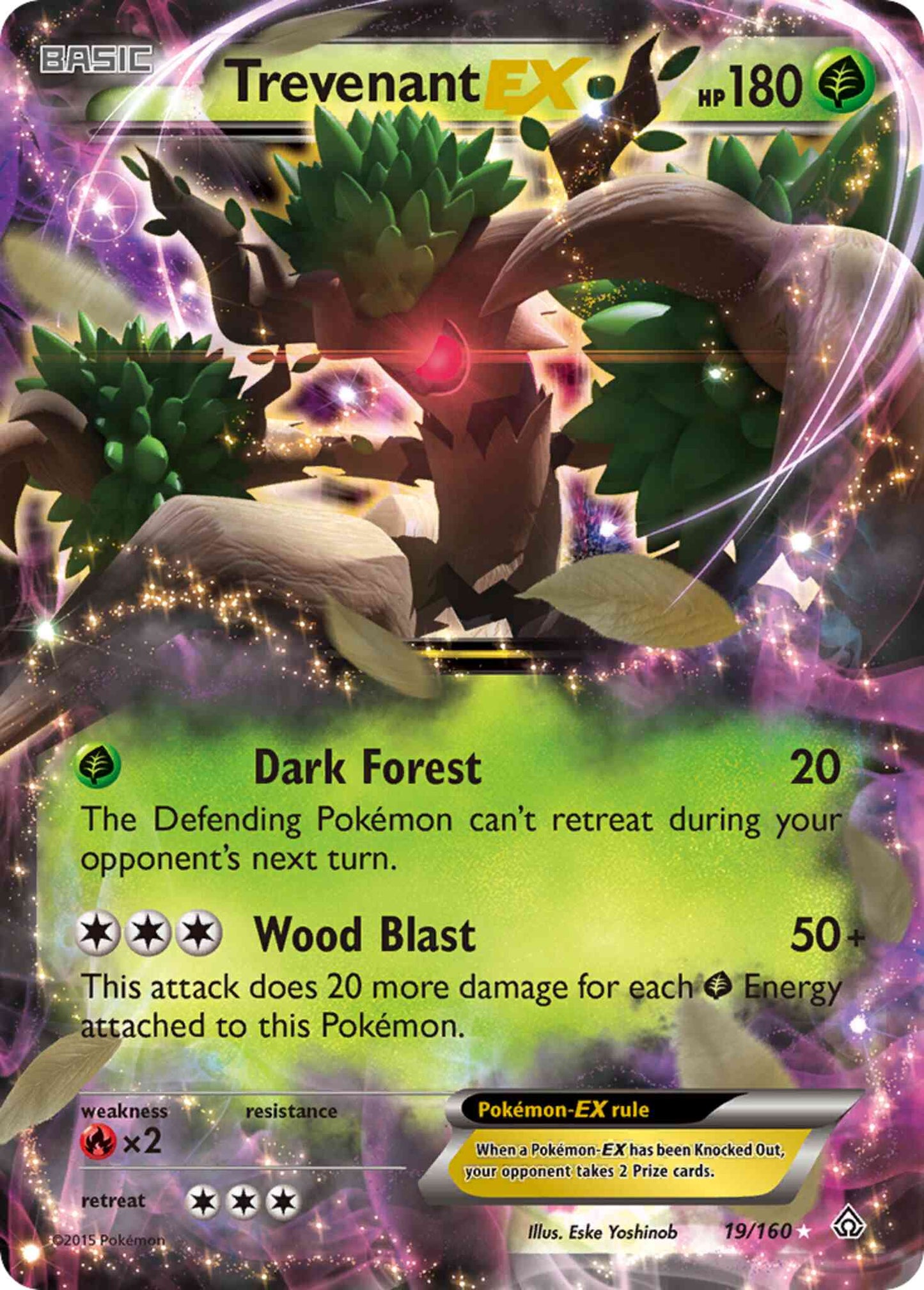 Trevenant-EX - 19/160 - Rare Holo EX [xy5-19] [Ultra]