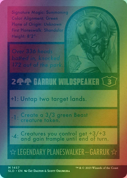 Garruk Wildspeaker // Garruk Wildspeaker [1457] [Borderless] [Magic: The Baseballing] [Secret Lair Drop] [Foil]