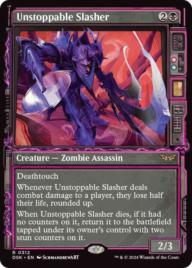 Unstoppable Slasher [312] [Paranormal Frame] [Duskmourn: House of Horror] [Non-Foil]