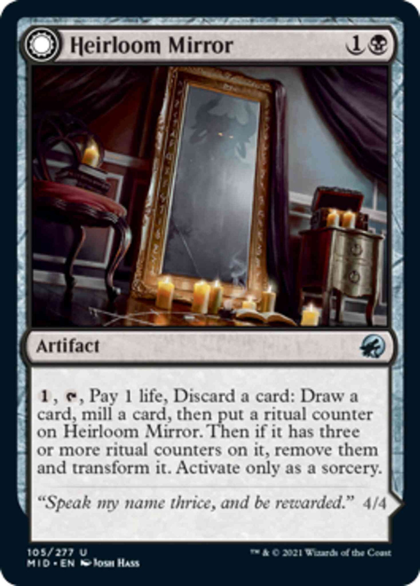 Heirloom Mirror // Inherited Fiend [105] [Innistrad: Midnight Hunt] [Non-Foil]