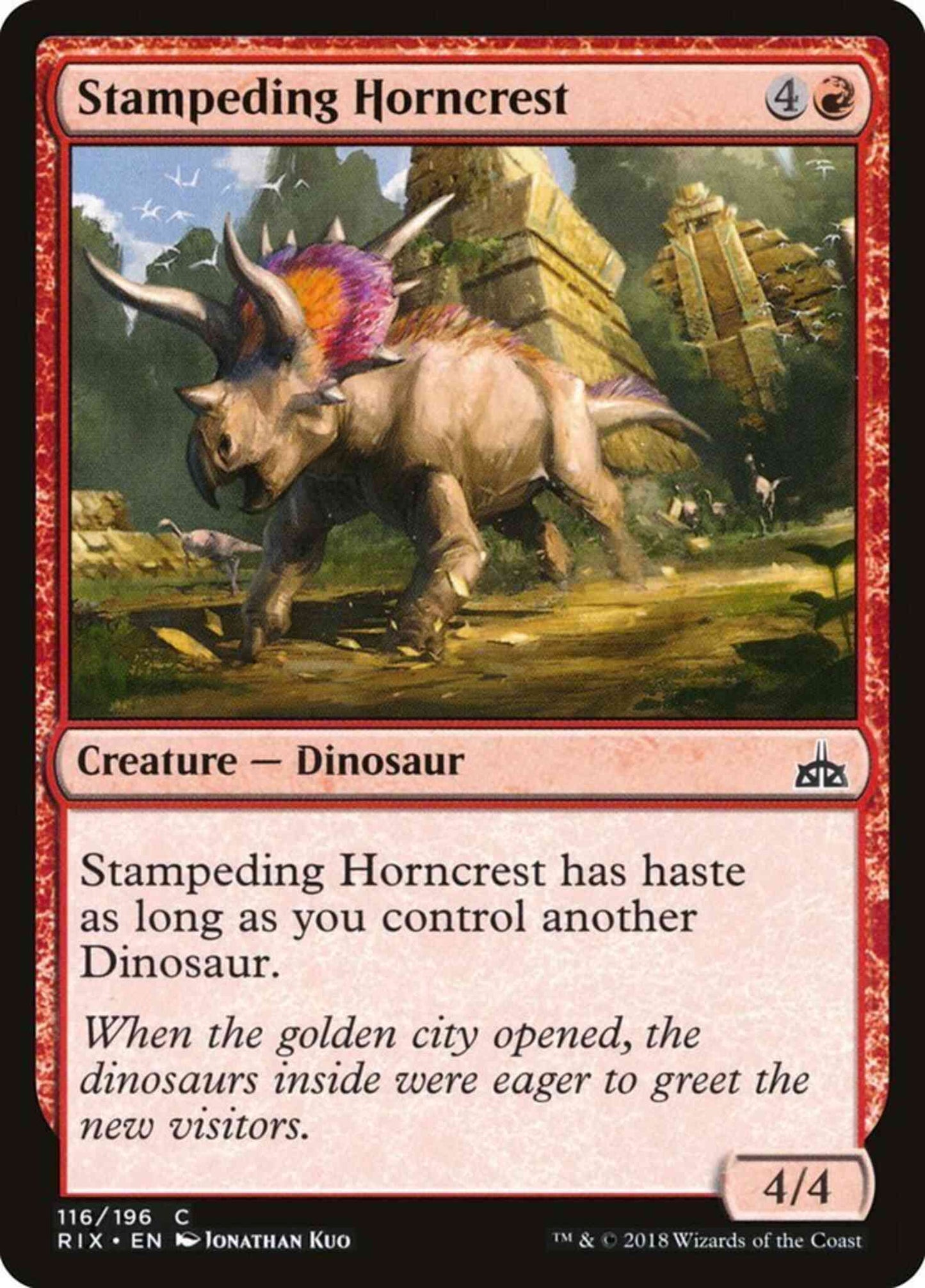 Stampeding Horncrest [116] [Rivals of Ixalan] [Non-Foil]