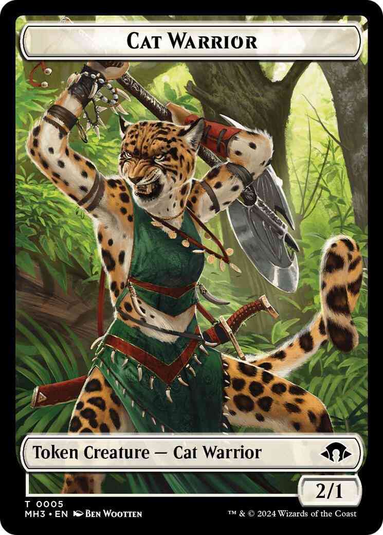 Cat Warrior Token [05] [Modern Horizons 3: Tokens] [Non-Foil]