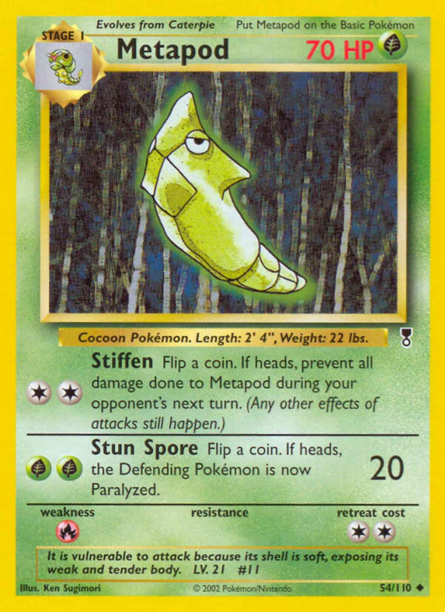Metapod - 54/110 - Uncommon [base6-54] [Non-Holo]