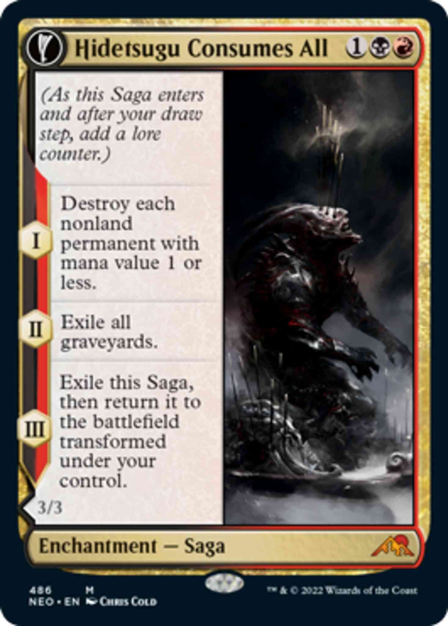 Hidetsugu Consumes All // Vessel of the All-Consuming [486] [Extended Art] [Kamigawa: Neon Dynasty] [Non-Foil]