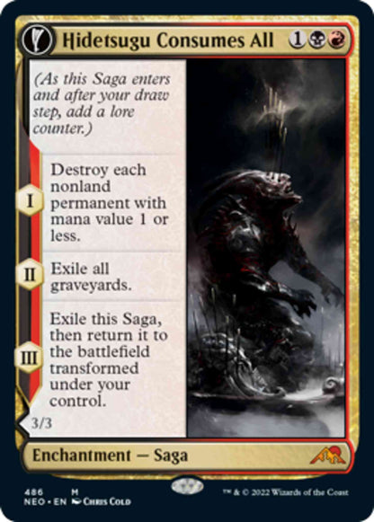 Hidetsugu Consumes All // Vessel of the All-Consuming [486] [Extended Art] [Kamigawa: Neon Dynasty] [Non-Foil]