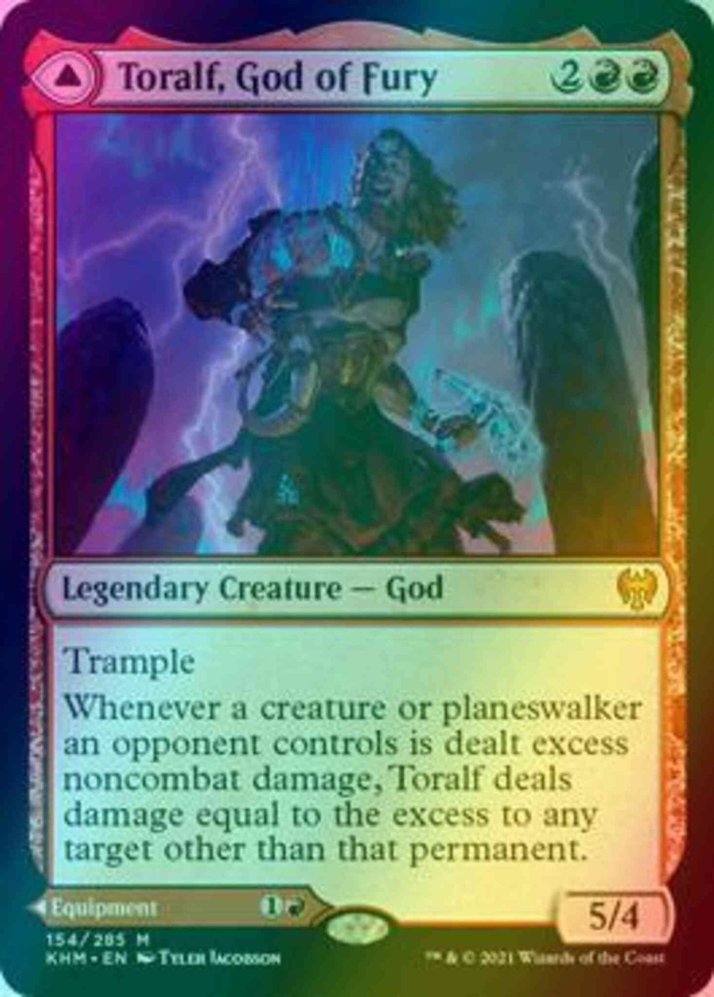 Toralf, God of Fury // Toralf's Hammer [154] [Kaldheim] [Foil]