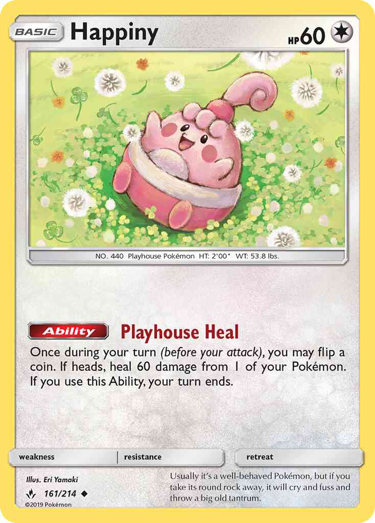 Happiny - 161/214 - Uncommon [sm10-161] [Reverse Holo]