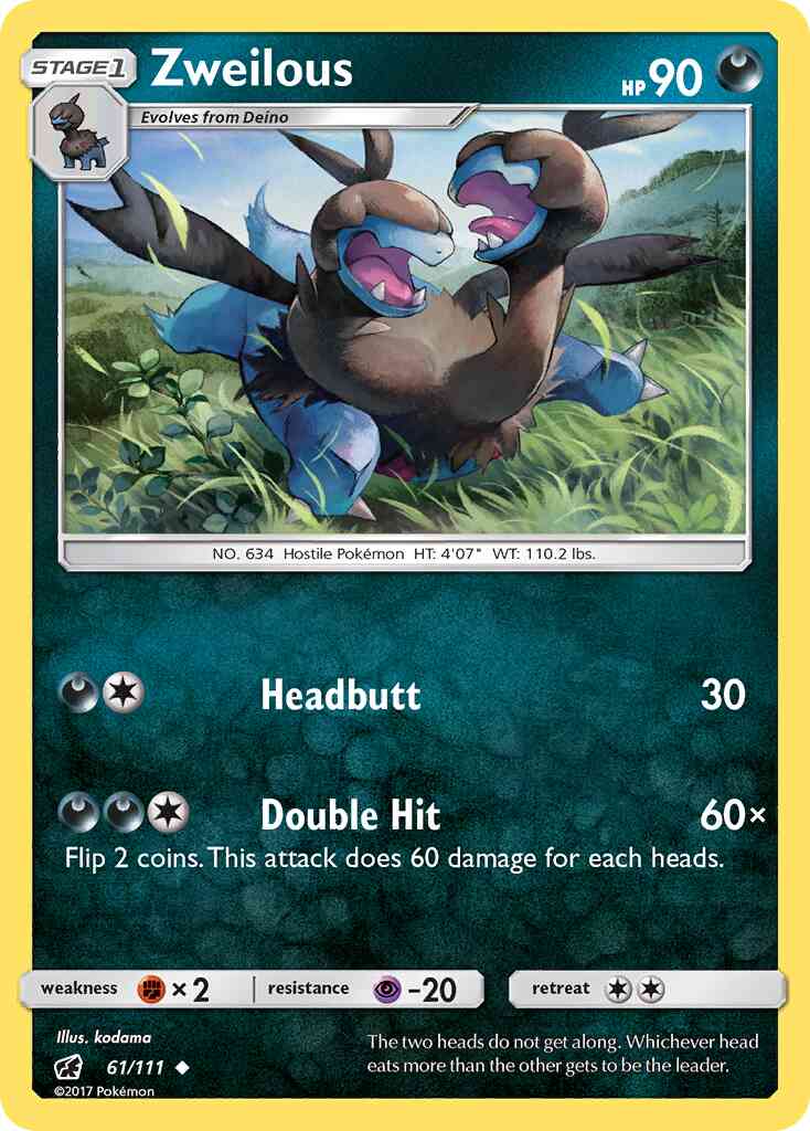 Zweilous - 61/111 - Uncommon [sm4-61] [Reverse Holo]