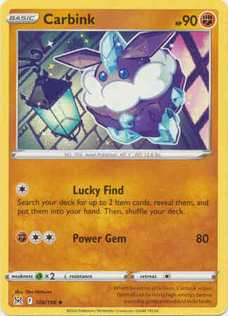 Carbink - 108/196 - Uncommon [swsh11-108] [Non-Holo]