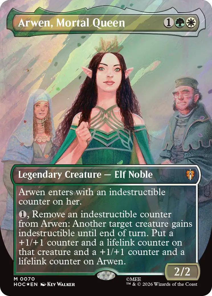Arwen, Mortal Queen [70] [Borderless] [Classic Artist] [The Hobbit: Commander] [Surge Foil]