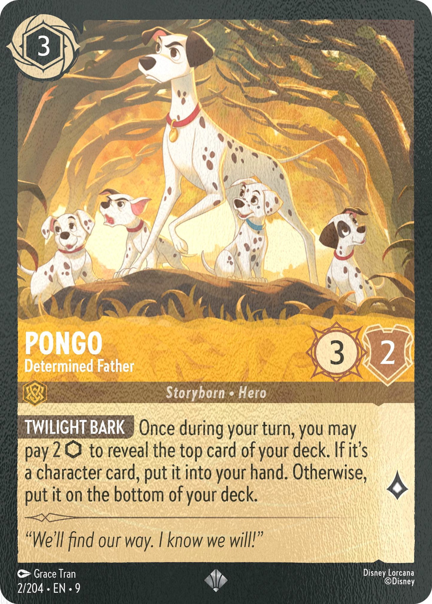 Pongo - Determined Father - 2/204 [Fabled] [Cold Foil]