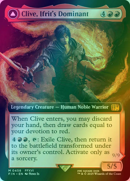 Clive, Ifrit's Dominant // Ifrit, Warden of Inferno [458] [Extended Art] [FINAL FANTASY] [Foil]