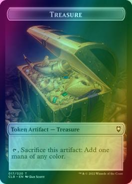 Knight Token (02) // Treasure Token (17) [Commander Legends: Battle for Baldur's Gate: Tokens] [Foil]