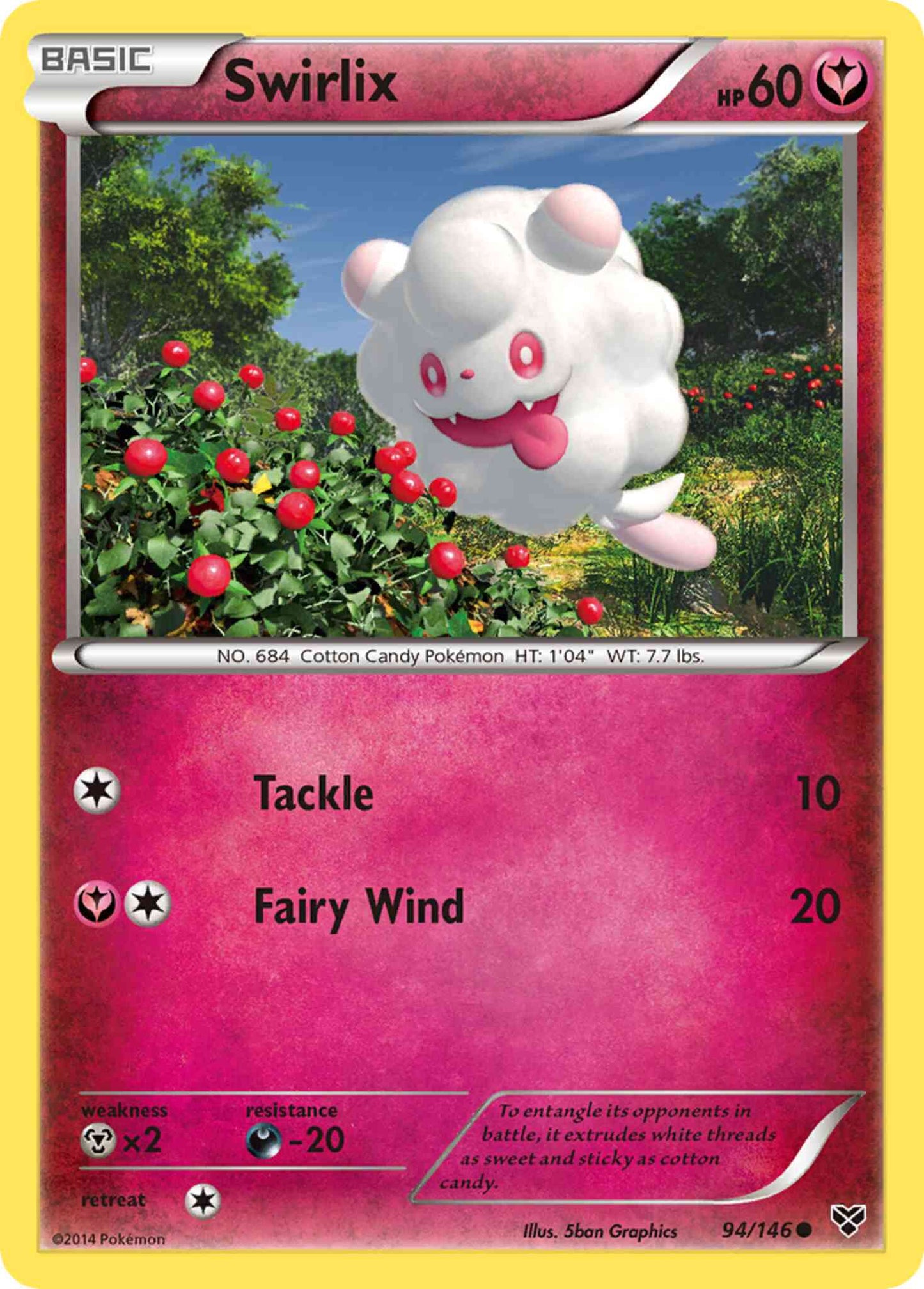 Swirlix - 94/146 - Common [xy1-94] [Reverse Holo]