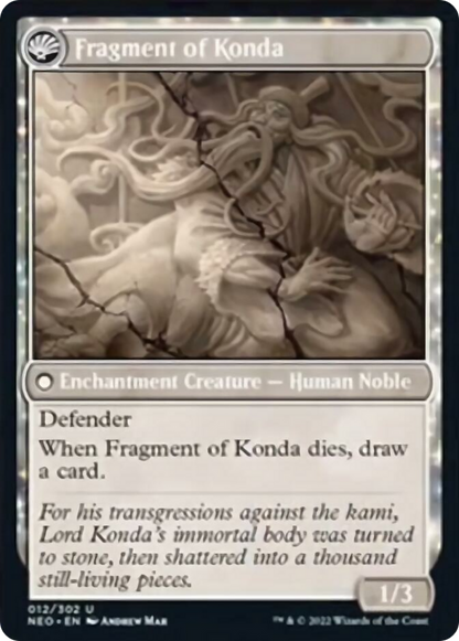 The Fall of Lord Konda // Fragment of Konda [12] [Kamigawa: Neon Dynasty] [Non-Foil]