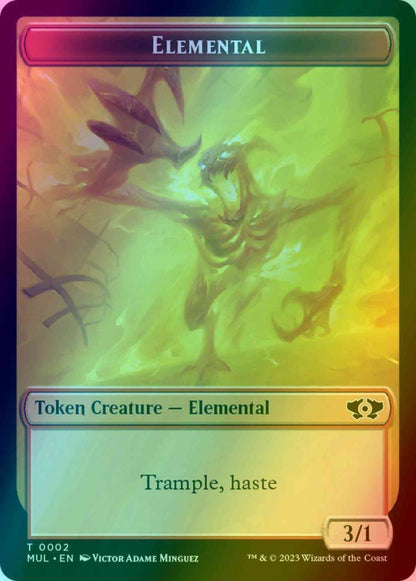 Elemental Token (02) // Knight Token (10) [Multiverse Legends: Tokens] [Foil]