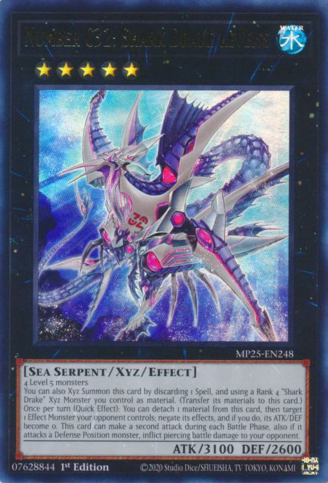 Number C32: Shark Drake LeVeiss - MP25-EN248 - Ultra Rare - 1st Edition