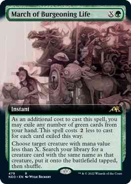 March of Burgeoning Life [479] [Extended Art] [Kamigawa: Neon Dynasty] [Non-Foil]