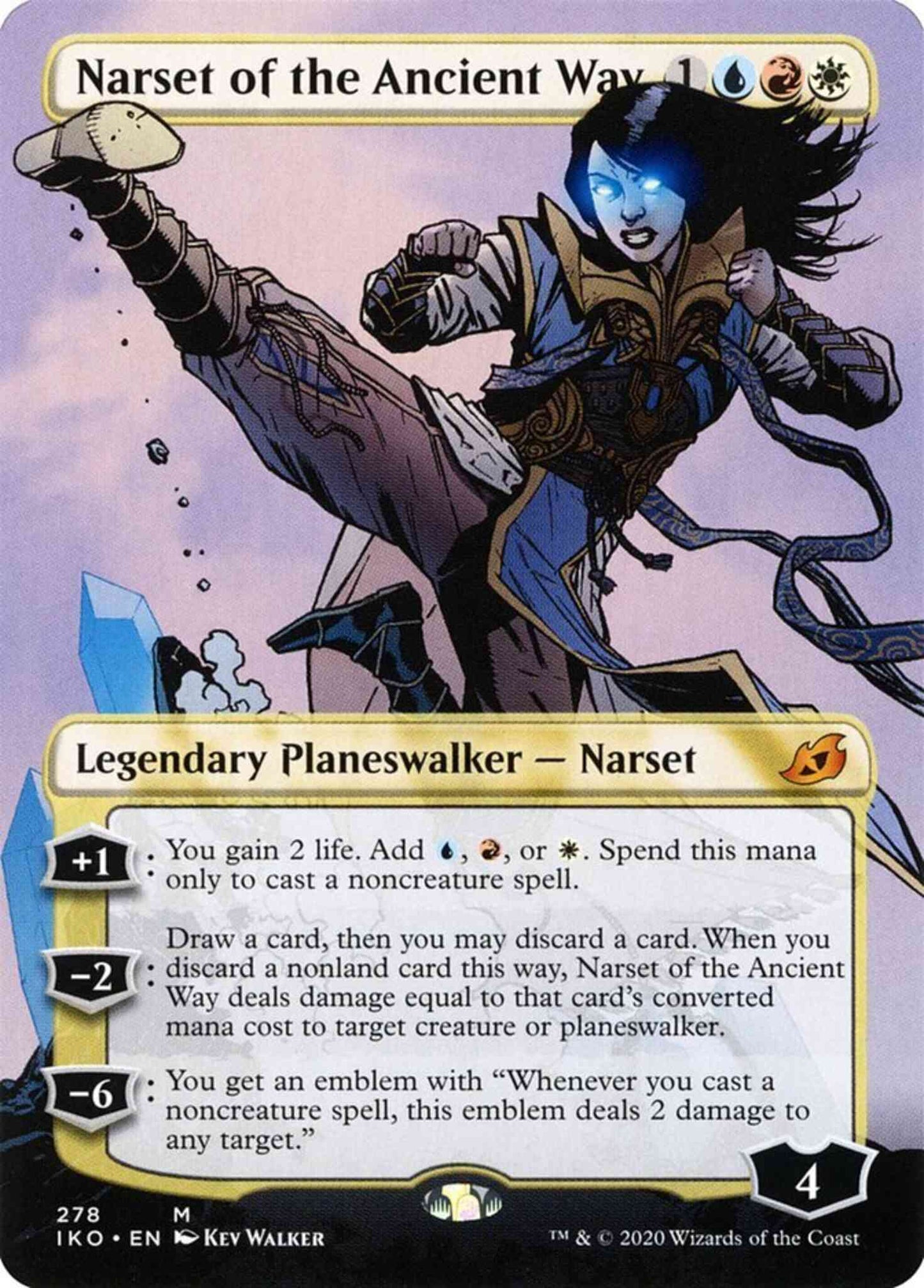 Narset of the Ancient Way [278] [Borderless] [Ikoria: lair of Behemoths] [Non-Foil]