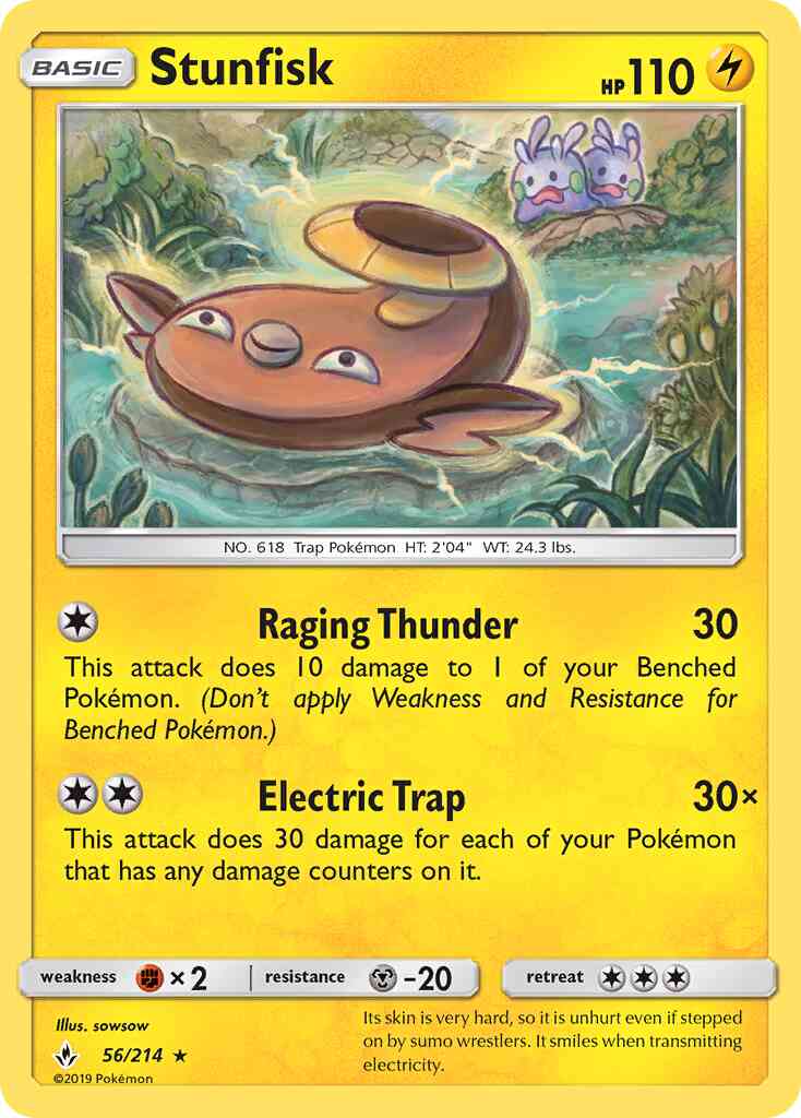 Stunfisk - 56/214 - Rare [sm10-56] [Non-Holo]