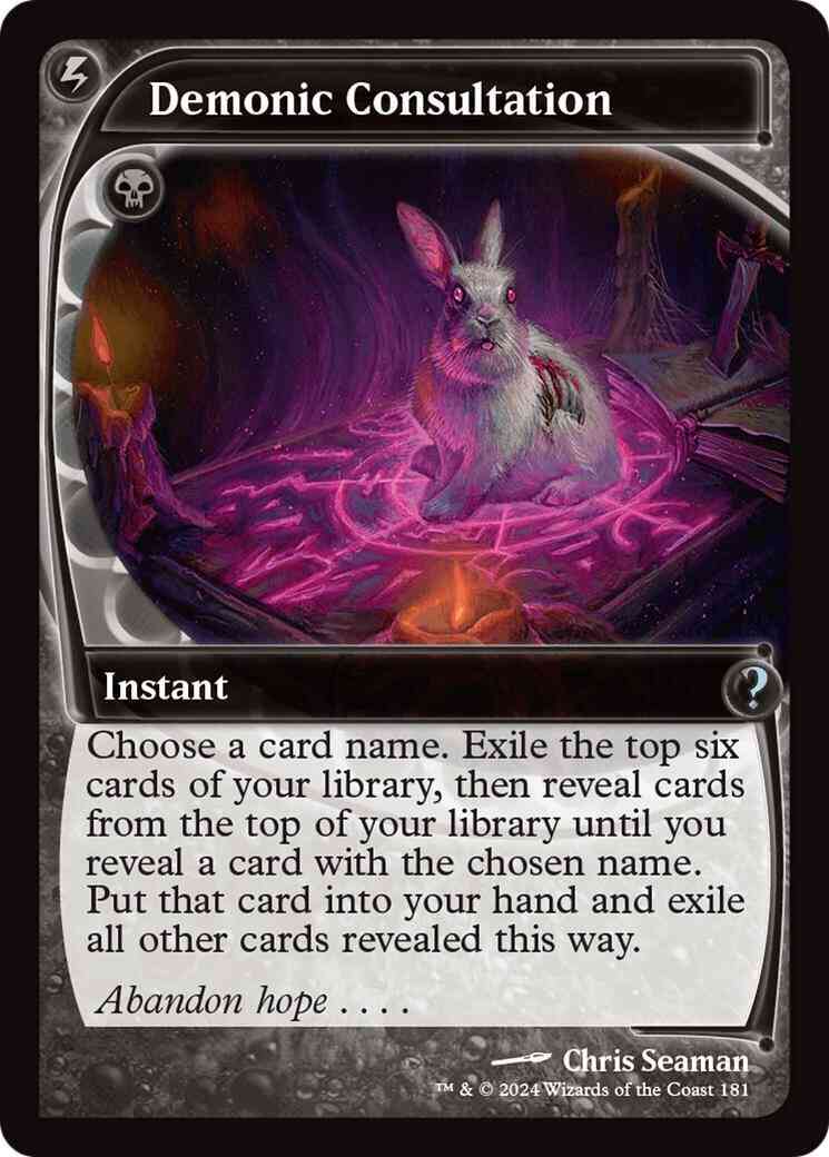 Demonic Consultation [181] [Future Frame] [Mystery Booster 2] [Foil]