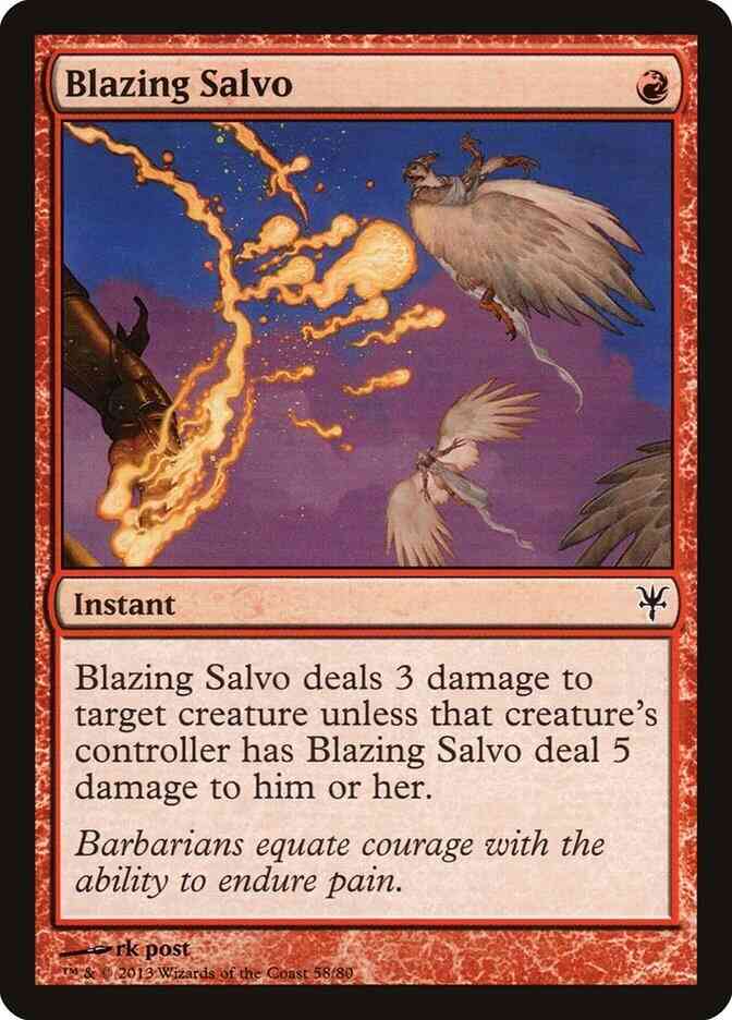 Blazing Salvo [58] [Duel Decks Sorin vs Tibalt] [Non-Foil]