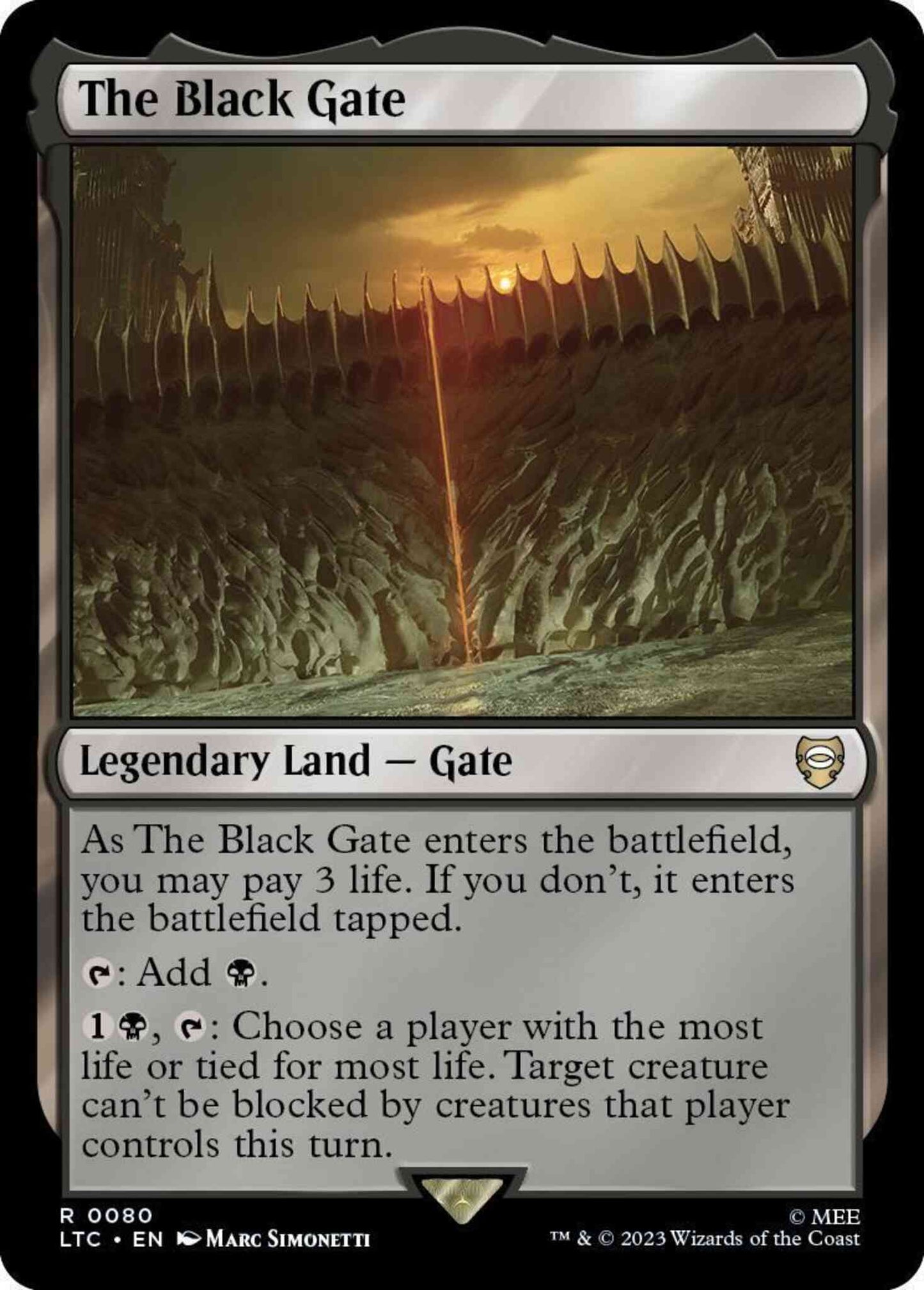 The Black Gate [80] [The Lord of the Rings: Tales of Middle-earth: Commander] [Non-Foil]