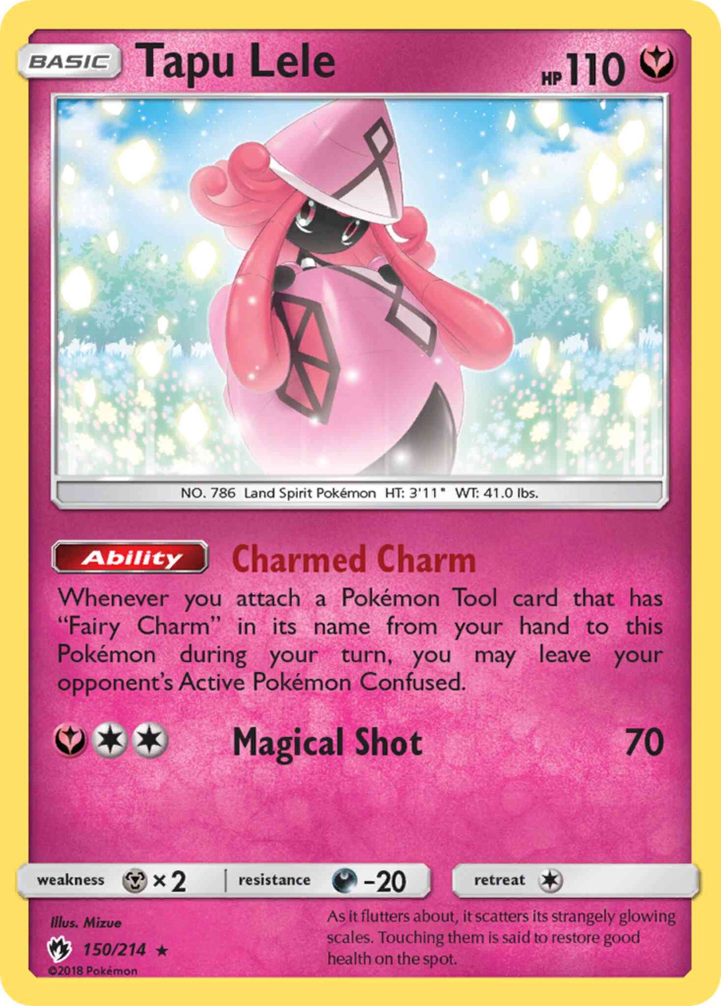 Tapu Lele - 150/214 - Rare Holo [sm8-150] [Reverse Holo]