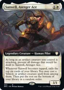 Sanwell, Avenger Ace [52] [Extended Art] [The Brothers' War: Commander] [Non-Foil]
