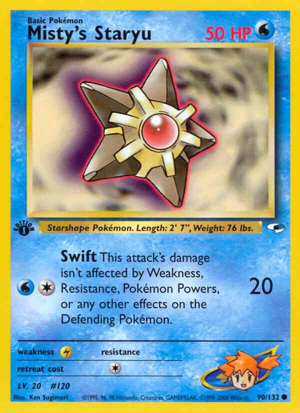 Misty's Staryu - 90/132 - Common - 1st Edition [gym1-90] [Non-Holo]