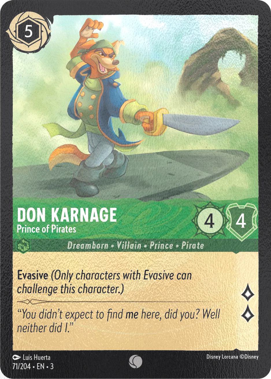 Don Karnage - Prince of Pirates - 71/204 [Into the Inklands] [Cold Foil]