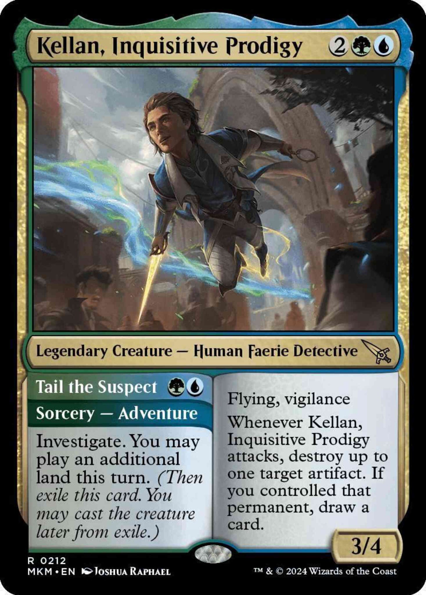 Kellan, Inquisitive Prodigy // Tail the Suspect [212] [Murders at Karlov Manor] [Non-Foil]