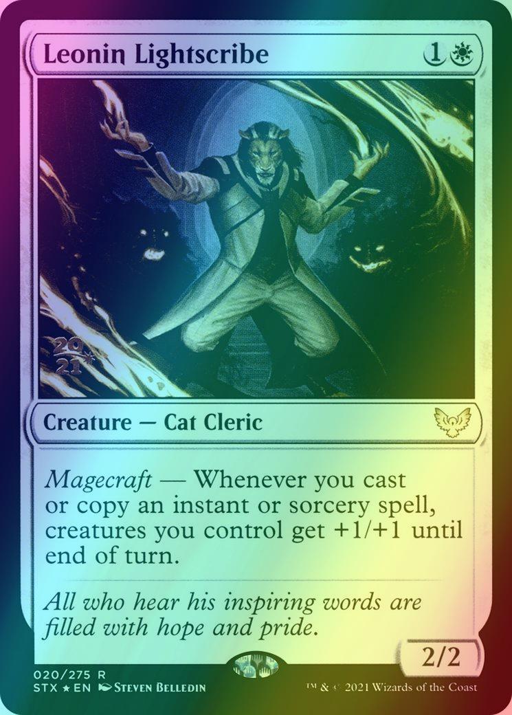 Leonin Lightscribe [Prerelease] [20s] [Strixhaven: School of Mages Promos] [Foil]