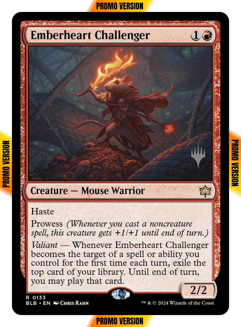Emberheart Challenger [133p] [Promo Pack] [Bloomburrow: Promos] [Non-Foil]