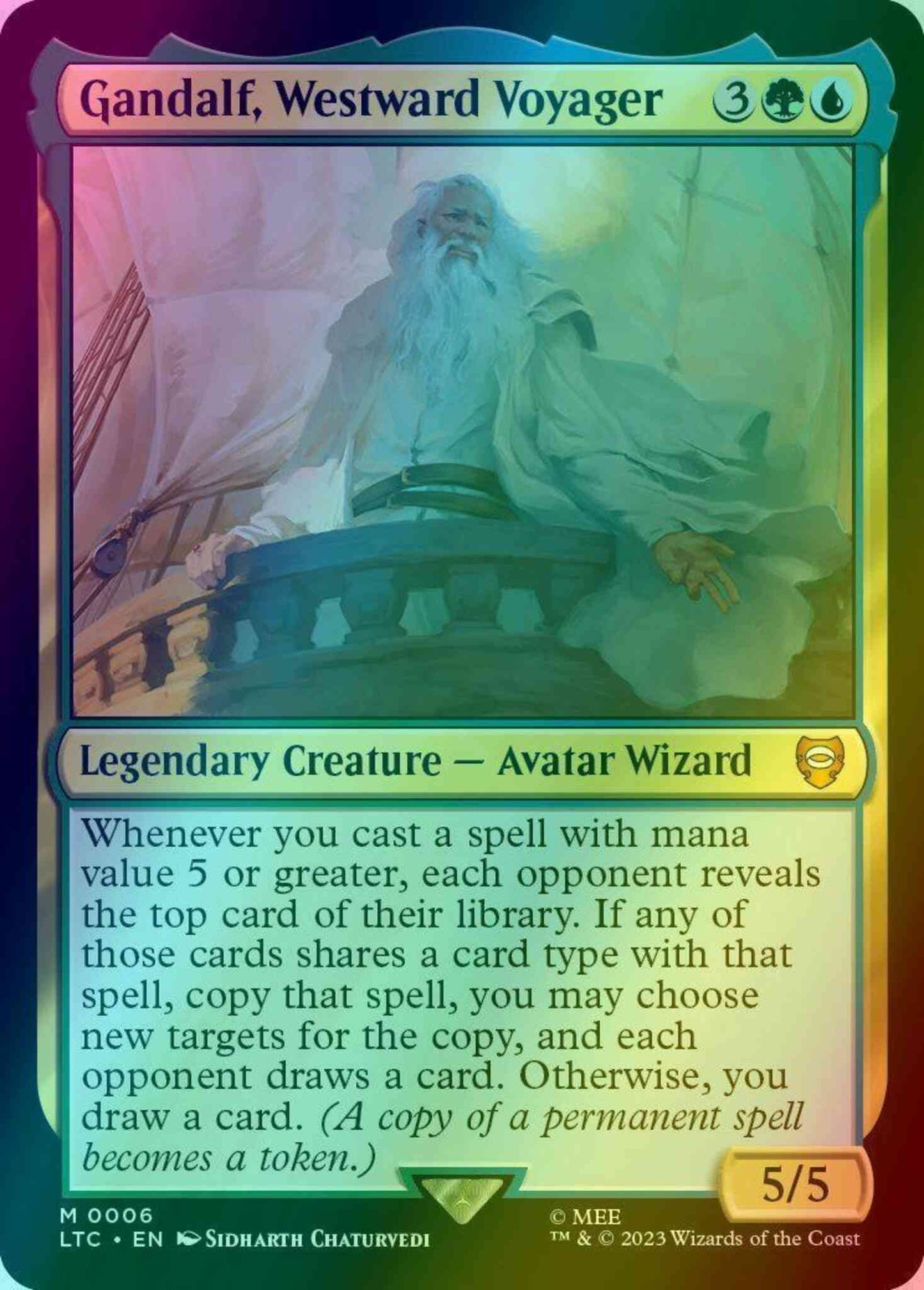 Gandalf, Westward Voyager [6] [The Lord of the Rings: Tales of Middle-earth: Commander] [Foil]