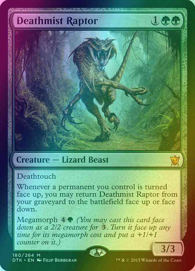 Deathmist Raptor [180] [Dragons Of Tarkir] [Foil]